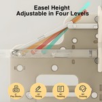 Height Adjustable Ergonomic Kid Study Desk Chair Book Stand Storage Cabinet
