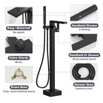 Topika Freestanding Bath Tub Faucet With Handheld Spray Durable & Rust-free