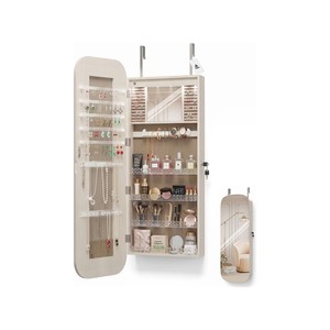 Topika - Jewellery Cabinet With Mirror LED Wall Mounted Lockable
