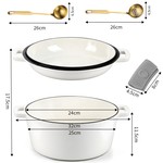 TopikaHome -Cast Iron Dutch Oven Pot Set with Skillet Lid, for Bread Baking