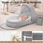 Topika Travel Bassinet Portable Bed Bassinet for Newborn
