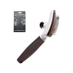TopikaPet - Dog Grooming Sticker Brush with Snap Fastener, Rubberized Grip