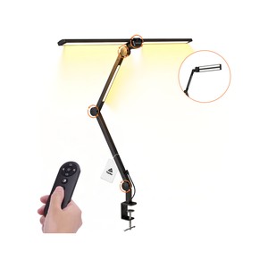 Topika LED Desk Lamp with Clamp, 2+1 Light Bar, Remote & Touch Control