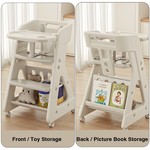 Topika Adjustable High Chair Baby Feeding Chair / Study Chair with Wheels