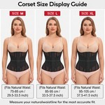 TOPIKA Breathable Waist Trainer Waist Cincher Body Shaper with 3-Row Hooks