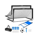 Topika Fold-Up Portable Kids Soccer Goal Set Soccer Nets for Training 2pack
