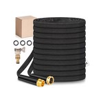 Topika - 15M Garden Hose Pipe Set, Braided TPU Water Hose For Watering