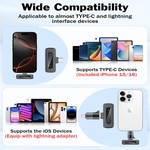 Topika Wireless Clip-On Microphone for iOS & Android Type-C Noise Reduction