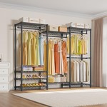 Topika Heavy-Duty Wardrobe Organiser, 4 Rods, 8 Shelves, 175 x 40 x 194 cm
