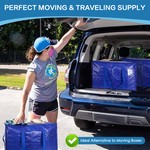 Topika - Moving Bags Heavy Duty Storage Totes with Handles & Tag Pocket