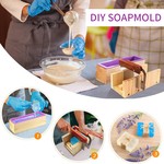 Topika - 7 In 1 Soap Box Kit, Silicone Wooden Soap Molds, Soap Loaf Mould