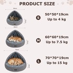 Topika Soft Dog Bed, Donut Round Calming Anti-Anxiety Dog Burrow Cave