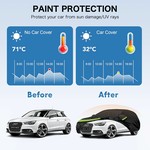 TopikaAuto 10-Layer Car Cover Waterproof All Weather SUV Hatchback Sedan