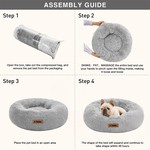 Topika Dog /Cat Bed 50cm Fluffy Faux Fur Donut Cuddler for Small Pets