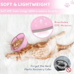 TopikaPet - Blue/Pink Soft Cat Cone Collar Adjustable, Lightweight