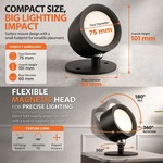 Topika - RGB LED Magnetic Wall Picture Light, 360 Degree Rotating, 2 Pcs