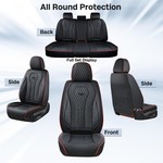 Topika Universal 2 Seats Leather Car Seat Covers Full Set, Front Set,