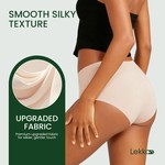Lekkon Women Hi-Briefs Panties Classic Microfiber Silky Underwear, 3/6 Pack
