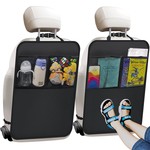 TopikaAuto - 2 Pack Car Organizer Kick Mats, Waterproof Back Seat Protector