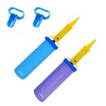 Topika - 2 x Dual Action Hand-Held Balloon Pump Inflator, 2 x Tying Tools