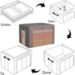 Topika - Storage Boxes for Clothes,Foldable Closet Storage w/ Clear Window