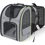Topika Cat Backpack Carrier, Expandable Travel Bag with Mesh Panels