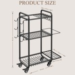 Topika - Home Gym Storage Gym Equipment Storage Rack Trolley