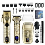 Topika 3-in-1 Trimmer & Shaver Kit, Professional Hair Clippers for Men