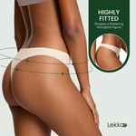 Lekkon Women Thongs Panties Classic Microfiber Silky Underwear 3/6 Pack