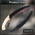 Topika 35cm Curved Hand Pruning Saw - Wooden Handle & Electrophoretic Blade