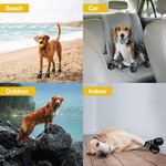 TopikaPet-Waterproof Dog Shoes, Reflective Straps, Anti-Slip Rubber Sole