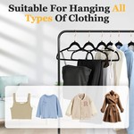 TopikaHome Velvet Non-Slip Heavy Duty Hangers, Metal Hooks