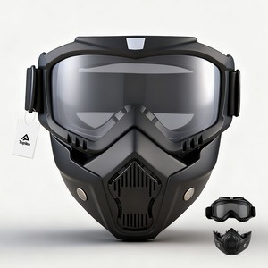 Topika - Airsoft Paintball Mask, Tactical Mask with Detachable Goggles