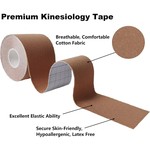 4 Rolls Kinesiology Tape Breathable Elastic Kinesiology Therapeutic Tape