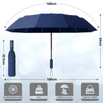 Topika Windproof Travel Umbrella Automatic Folding Windproof & UV-Resistant