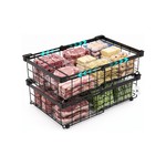 Topika Stackable And Extendable Metal Freezer Storage Boxes Quick Assembly