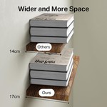 Topika Wood Wall Shelves Floating for Decor & Storage, 3pcs Wall Shelveing