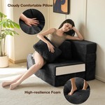 Topika - 4-In-1 Sofa Bed, Foldable Couch Bed With Pillows, Double Size