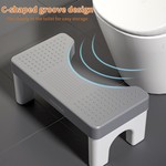 Topika 2PC Ergonomic Toilet Stool for Adults & Kids, Non-Slip Bathroom Step