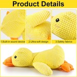 TopikaPet -Durable Yellow Duck Dog Toy for Aggressive Chewers with Squeaker