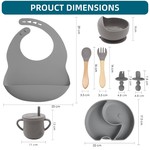 TopikaKids - Complete Silicone Baby Feeding Set, Bib, Plate, Cup & Utensils