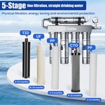 Topika- Under Sink Water Filtration System Stainless 5-Stage Filtration