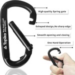 Topika Key Chain Clip Hook 10pcs Set Carabiner D-Ring Clips for Outdoor Use