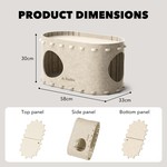 Topika Foldable cat cub cat house 2 tier felt cat beds&Round Hole Design