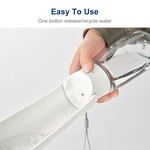 Topika 550ml 2-in-1 Foldable Dog Water Bottle, Leak-Proof Feeder