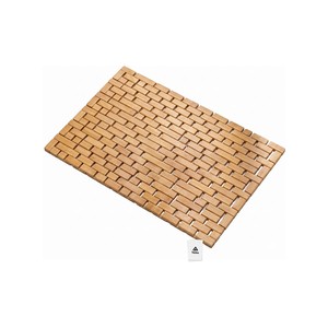 Topika - Wooden Slatted Bath Mat, Foldable Bamboo Anti Slip Shower Mat