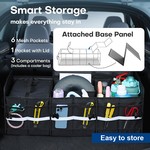 TopikaAuto 90L Car Trunk Organiser with Cooler Box Insulated Storage Bag