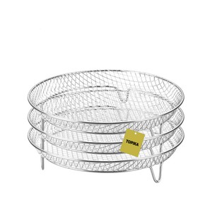 Topika Air Fryer Stainless Steel Rack Set 3 Pack, Grill Accessories, 20.3cm