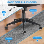 Topika - Office Chair Caster Wheels,Desk Chair Wheels Quiet, Universal Fit