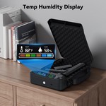 Topika - Gun Lock Box Mini Safe, Biometric Fingerprint & Keypad Pistol Safe